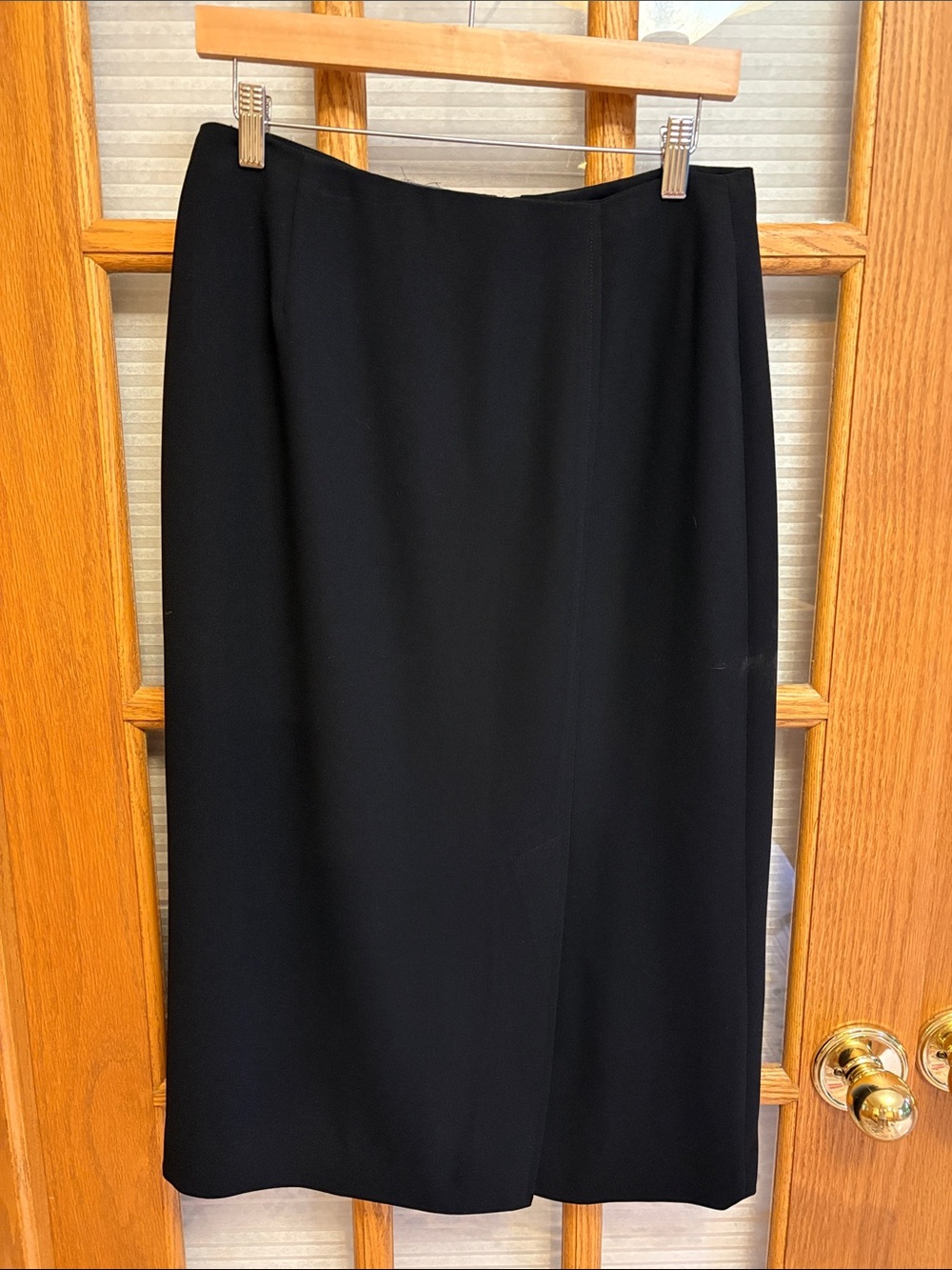 EUC Field Manor Classic Black Pencil Skirt